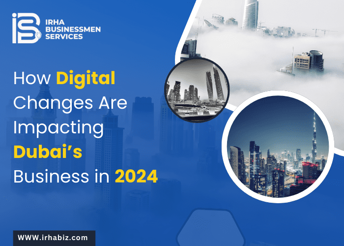 Illustration showing how digital changes are affecting businesses in Dubai in 2026