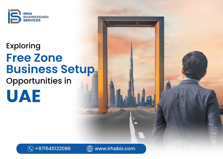 Entrepreneurs discussing Free-Zone-Business-Setup opportunities in the UAE with charts and laptops